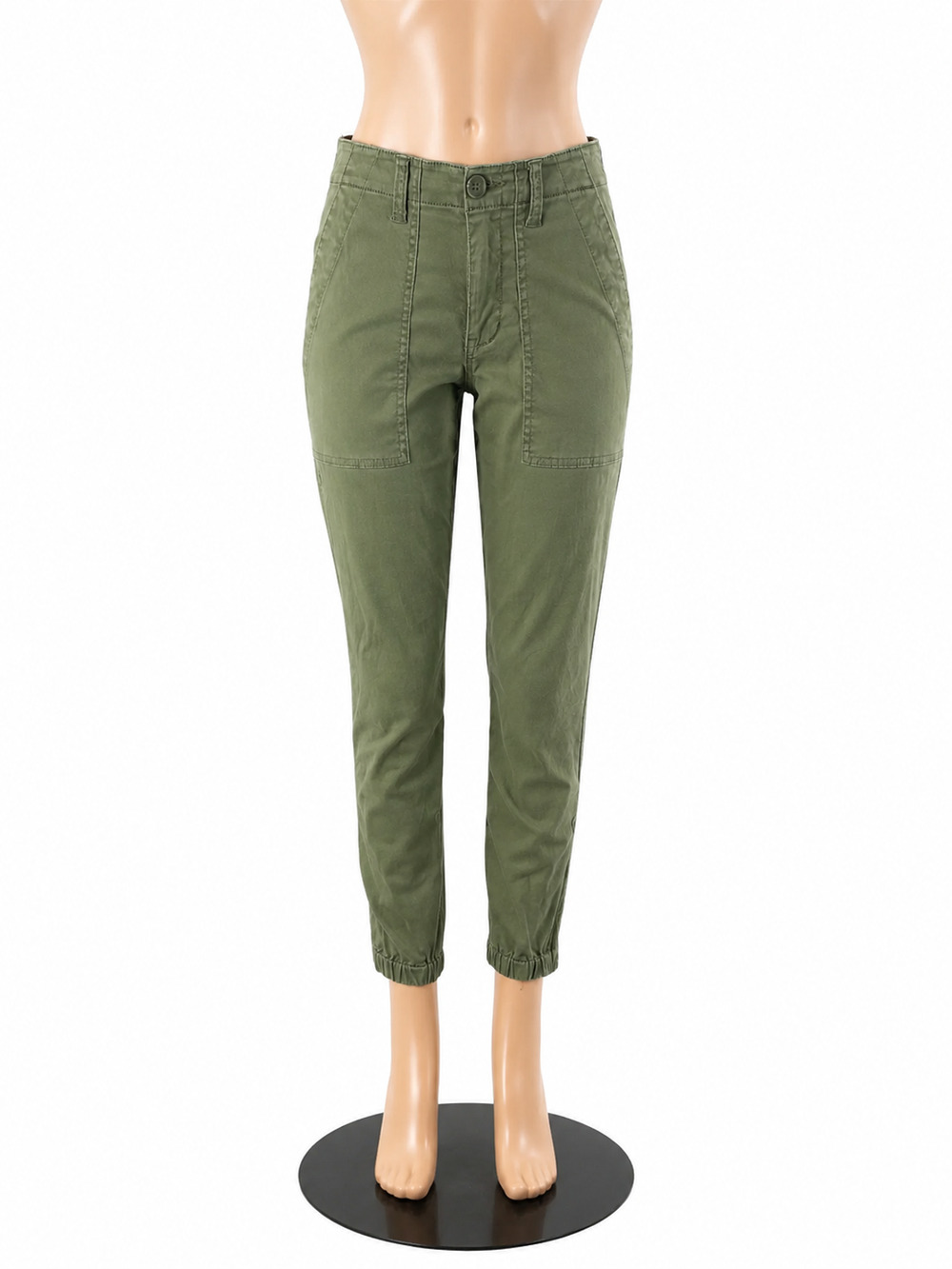 cabi Expedition Jogger Pants Size 4 Olive Green Cargo Utility Style 5076